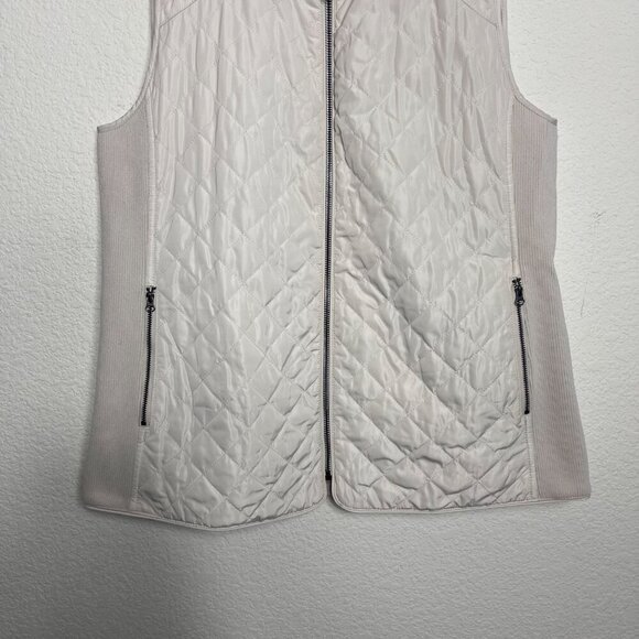 41 Hawthorn Quilted Zip-Up Vest – Size Large – Cream - Picture 8 of 13